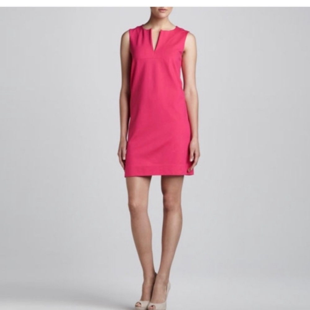 Kate Spade Pink “Keri” Ponte Stretch Knit Sleeveless Shift Dress